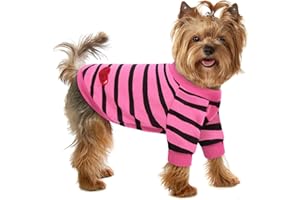 Preferhouse Pet Dog Striped T-Shirt Dogs Cats Cotton Vest Spring Summer Pet Apparel Tee Shirt Suitable for Small and Medium Large Pets French Bulldog Bichon