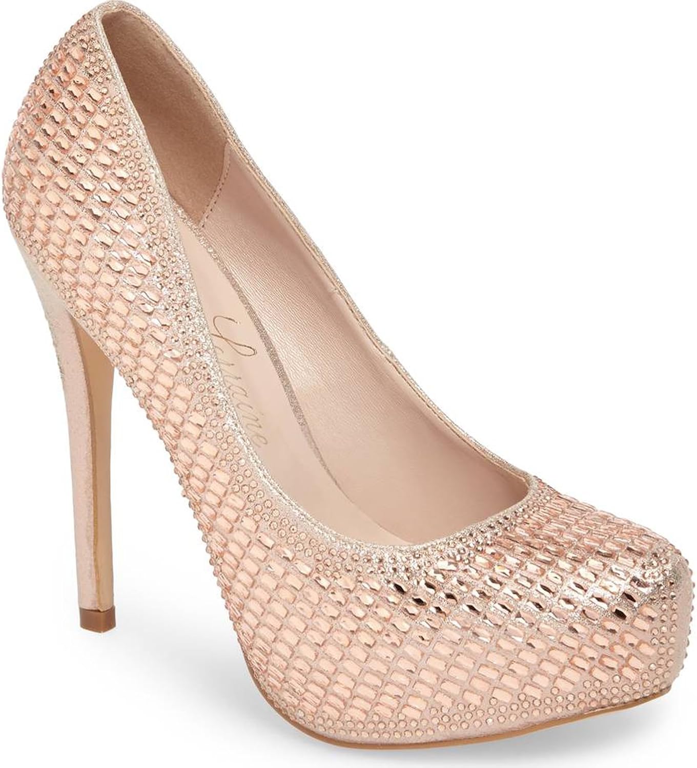 Amazon Com Lauren Lorraine Vanna5 Rose Gold Platform Pump