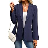 ELLEVEN Women's Blazer Business Casual Lightweight Suit - Long Sleeve Slim Fit Work Office Jacket with Pockets