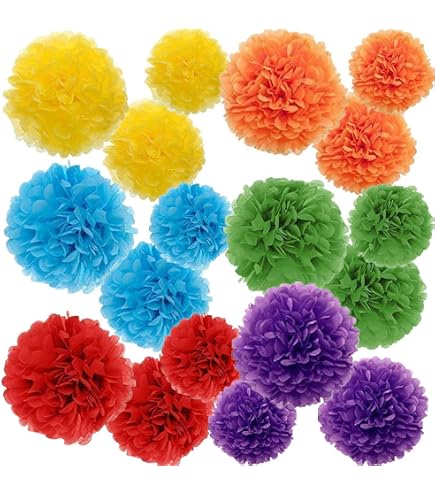 WYZworks Set Of 10 - Grape Green 10" - (10 Pack) Tissue Pom Poms Flower Party Decorations For Weddings, Birthday, Bridal, Baby Showers, Nursery, Décor, Halloween