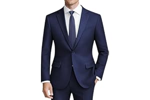 MAGE MALE Mens 2 Piece Suit Slim Fit Solid Wedding Prom Tuxedo Suit with One Button Notch Lapel Blazer and Pants