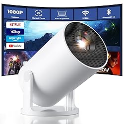 CLOKOWE Mini Projector with WiFi and Bluetooth