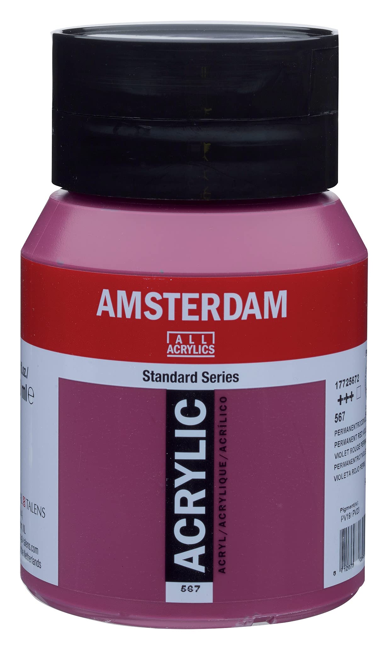 Amsterdam Standard Series Acrylic Jar 500 ml Permanent Red Violet 567 (17725672)