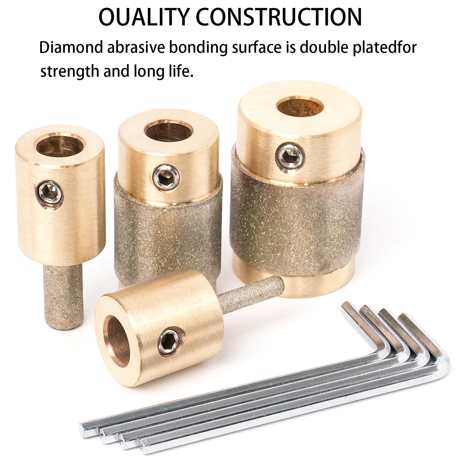 4-Pack Diamond Grinder Bits, 4 Sizes (1