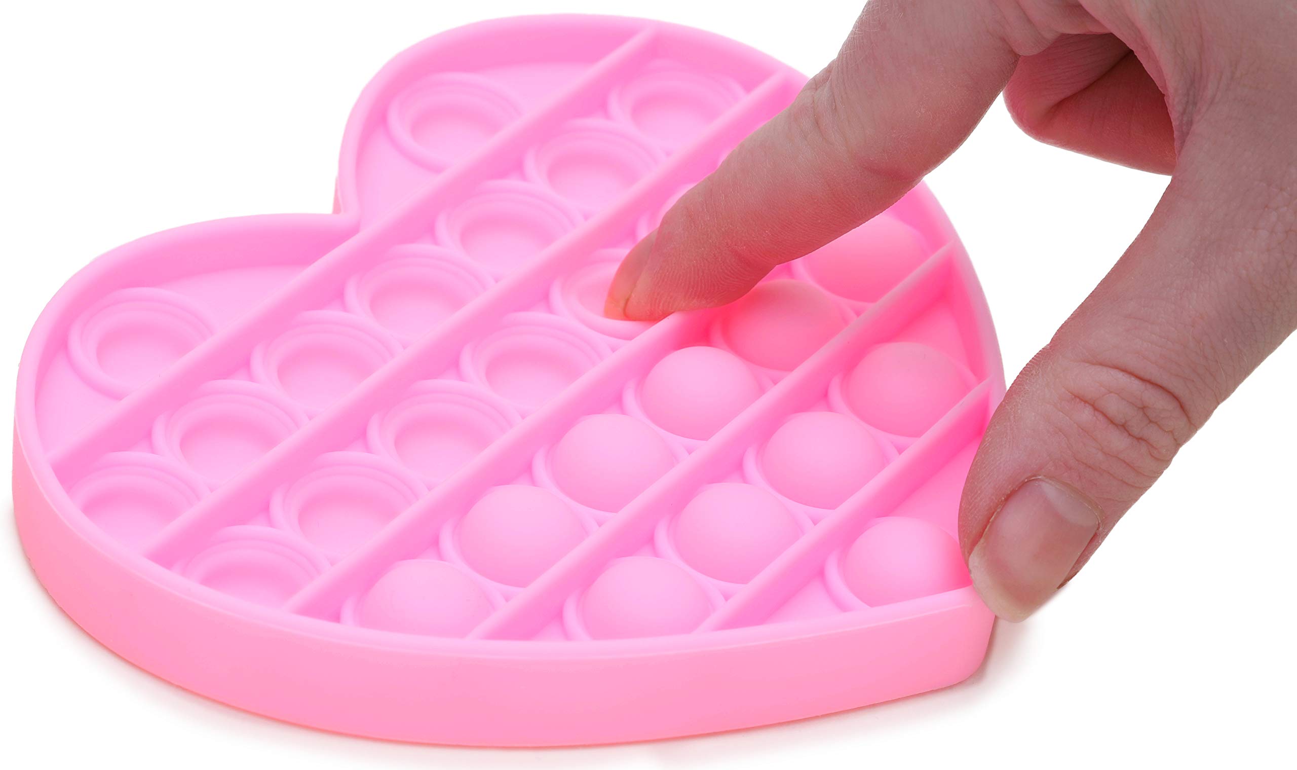 Toyland® Push Bubble Pop Bubble 'Pop It' Sensory Fidget Toy – Many Choices (Pink Heart)