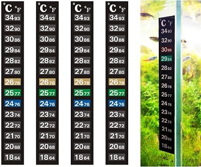 CONGGUAN 4Pcs Aquarium Temperature Sticker Thermometer 18-34°C