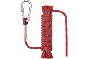 Dokumaru 5/16 in x 15 FT Outdoor Rope for Marine, Hunting, Boating, Fishing, Rafting, Camping, Hiking, Anchor, Mooring, Floating, Dock Lines, Kayak, Canoe, Rescuing, Knotting Practice Red