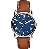 Fossil Men's Copeland Quartz Stainless Steel and Leather Three-Hand Watch