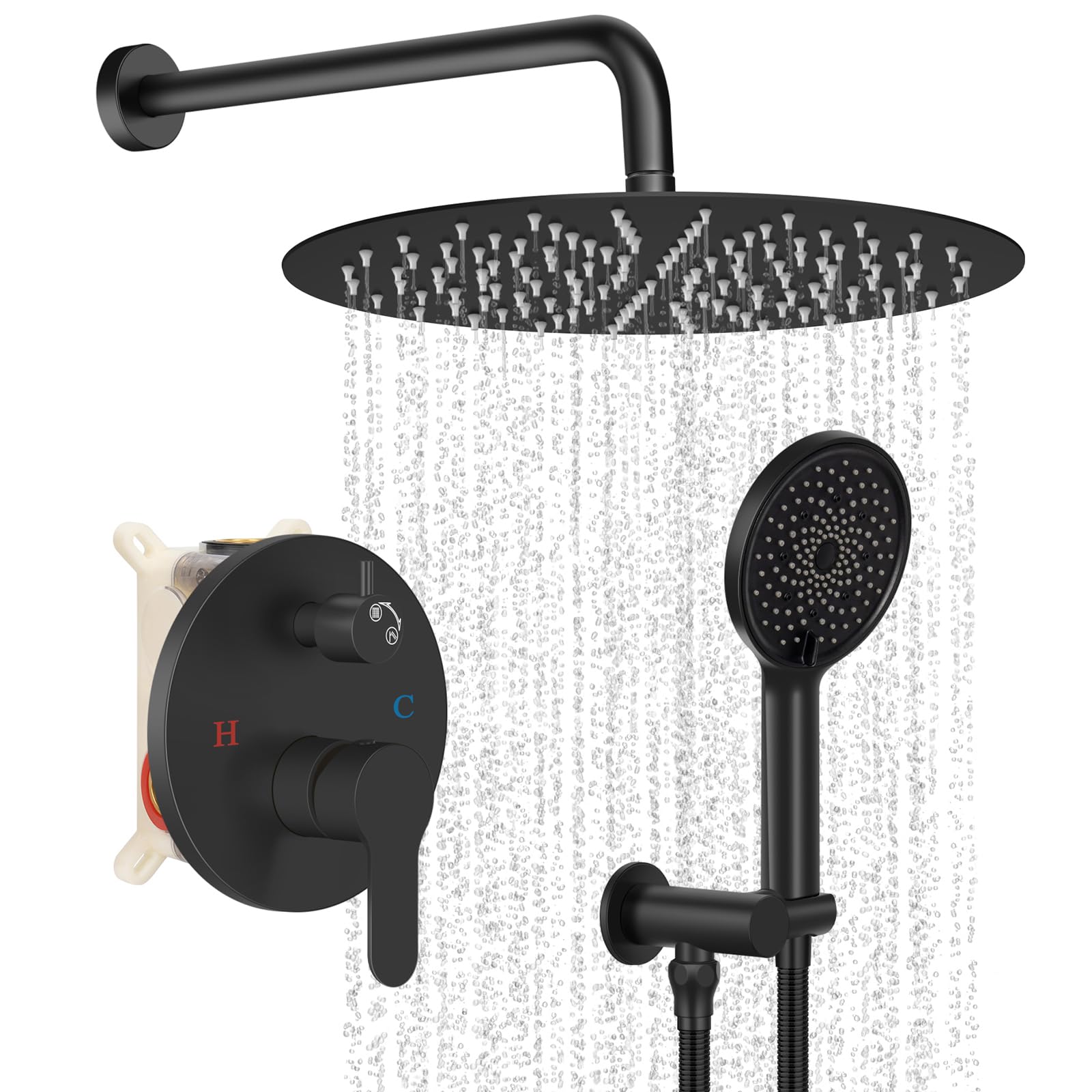 Mua 10 Inch Shower Faucet Set, High Pressure Shower Head and Handheld 3