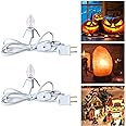 Brightown Accessory Cord with One LED Light Bulb - 6ft Cord with On/Off Switch for Night Lights, Halloween Pumpkin, Blow Mold, Christmas Village House, Holiday Ceramic Trees, Craft Projects, 2 Pack