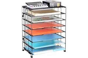 Univivi 7-Tier Letter Tray Mesh Desk Organizers and Accessories,Desk Organizers for Office Paper Holde