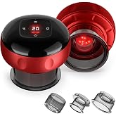 2 Pack Cupping Set, 7-in-1 Smart Cupping Kit for Massage Therapy with 2 Modes, Red Light Therapy and 20 Levels of Heat &amp; Suction, Targeted at Muscle Soreness, Knots, Circulation &amp; Tighter Skin