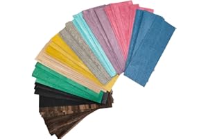 100PCS Mixed Wood Veneer Sheets Variety Pack,1.5''×5.5'',0.4mmThickness,Exotic Wooden Chip for Marquetry,Inlay,Woodworking Pr