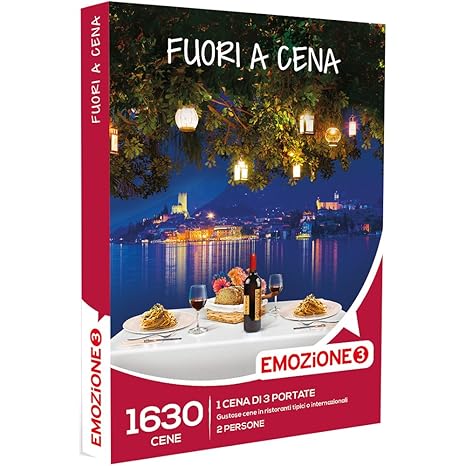 Emozione3 Fuori A Cena 1630 Cene Di 3 Portate In Ristoranti Tipici O Internazionali Cofanetto Regalo Gastronomia