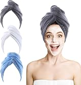 ROSSHINE Microfiber Hair Towel Wrap 3 Pack 65x25 cm Turban Quick Dry view 1