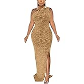 Evening Gowns for Women Formal Sleeveless Sparkly Party Dresses Elegant Sexy Plus Size Cocktail Dress