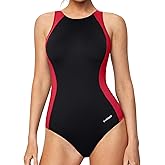 Ewedoos Athletic Swimsuit for Women Adjustable Strap One Piece Swimsuit Racerback Bathing Suit for Women Tummy Control