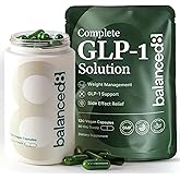 balanced8 GLP-1 Supplement for Women & Men Side Effect Free – Hunger & Metabolism Support – Natural GLP1 Booster to Support Appetite, Digestion & Gut Health – Vegan & Made in USA – 120 Capsules