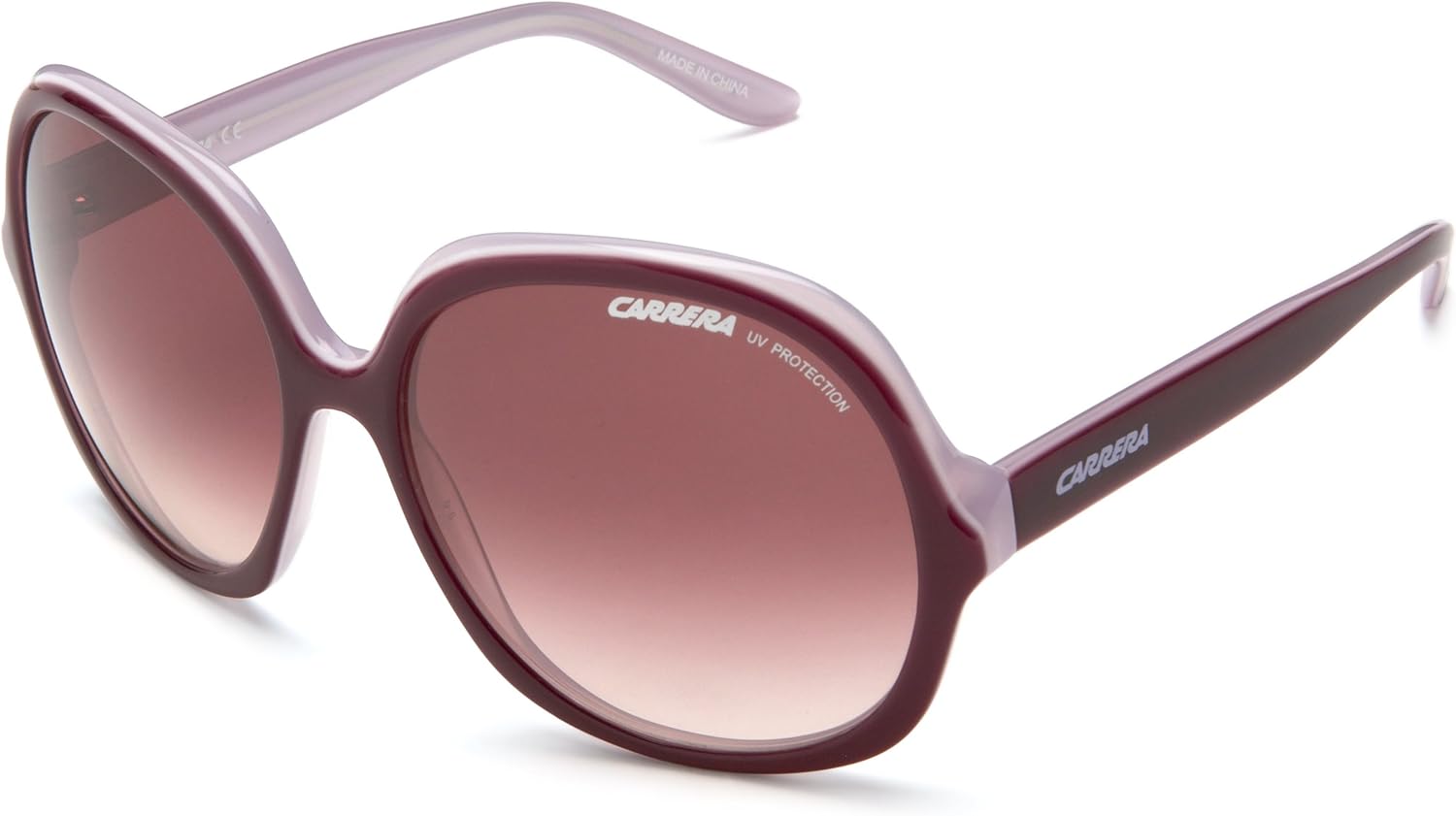 Carrera Women's Hippy 1/S Oversize Sunglasses, Plum Lilac Frame/Burgundy Grad Lens