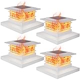 Dynaming 4 Pack Solar Post Cap Lights Outdoor with