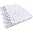 Wanderings Handmade White Deckle Edge Paper Cards with Real Flower Petals - 4"x6" Package of 50 - Paper for Cards for Announcements Invitations Crafts - Thick 150 GSM