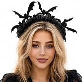 PARTY TELLER Spider Web BatHeadband Halloween Costume Accessory for Women | Gothic Black Witch Headpiece, Spider Web Bat Halloween Costume Accessory for Masquerade Party, Daily Outfits & Stage Dress-up