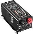 VEVOR Pure Sine Wave Inverter Charger, 3000 Watt, DC 24V to AC 120V Power Inverter with LCD Display, Remote Control, Solar Inverter for Off-Grid Solar RV Boat Home, Compatible with Various Batteries