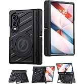 LEIAU for Samsung Galaxy Z Fold 8 Magnetic Case &amp; Hidden Double Kickstand | Compatible with MagSafe | Shockproof Protective | Front Screen Protector | Full Protective Case for Z Fold 8 wide, Black