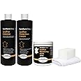 Furniture Clinic Leather Complete Restoration Kit | with Leather Recoloring Balm, Cleaner, 2-in-1 Protection Cream & Conditioner, Sponge, and Cloth | Repair Kit for Furniture (White)