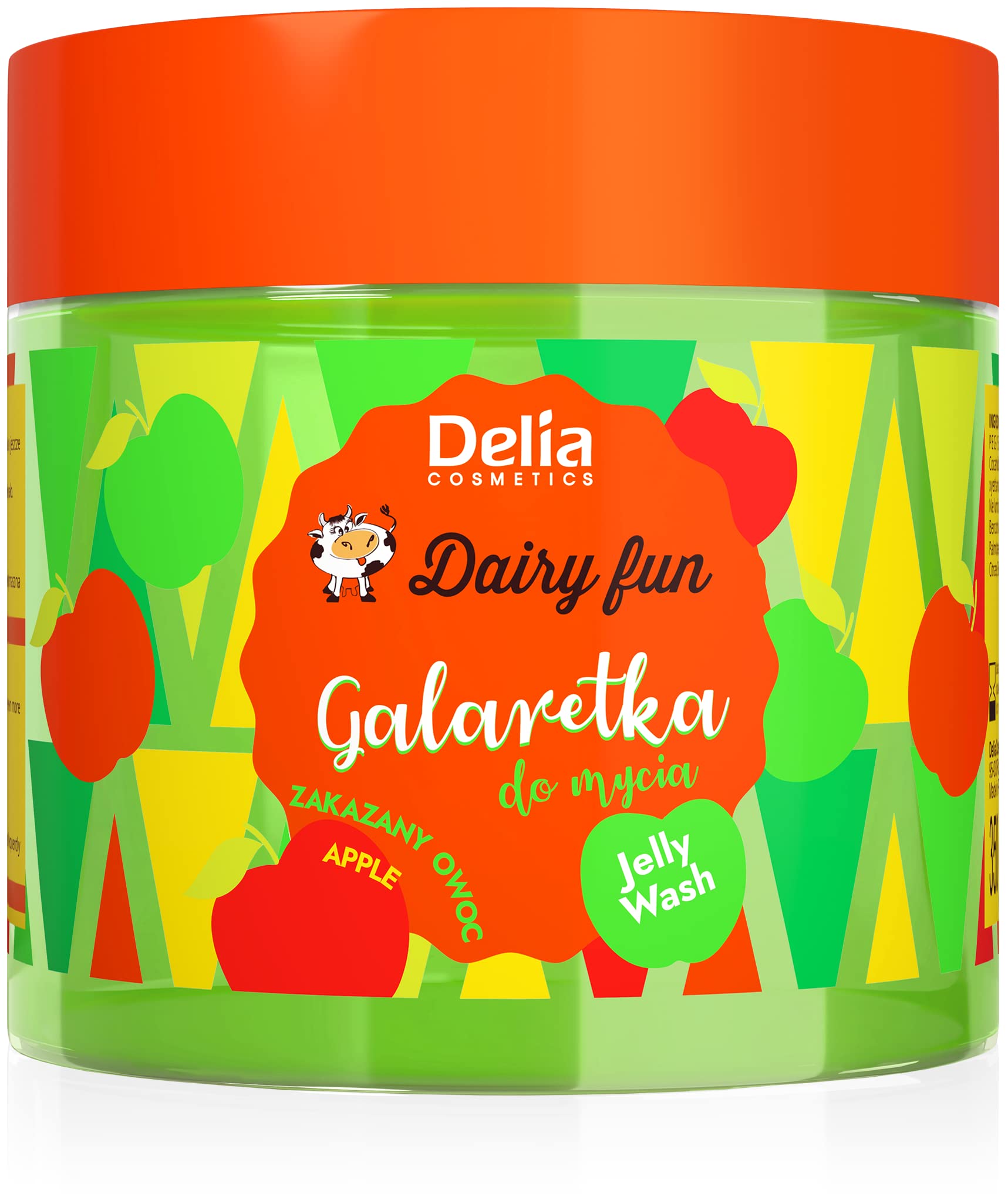 Delia Cosmetics - Dairy Fun - Apple Jelly for Body Wash - Cleans and Refreshes - Scented and Smooth Skin - Intense Juicy Apple Fragrance - Natural Extracts - 350 g