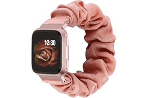 TOYOUTHS Scrunchie Bands Compatible with Fitbit Versa/Versa 2/Versa Lite Women Girl Soft Cloth Elastic Fabric Strap Holiday S