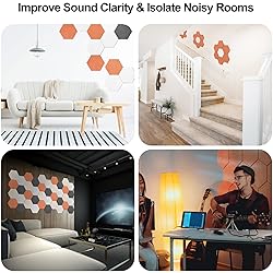 JBER Hexagon Acoustic Panels Beveled Edge Sound