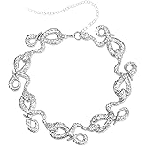 Flyonce Gothic Snake Choker Necklace for Women, Halloween Snakes Serpent Necklaces Vintage Punk Costume Jewelry for Cosplay Night Club Party