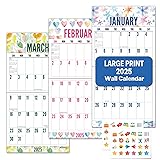 CRANBURY Large Print Wall Calendar 2025