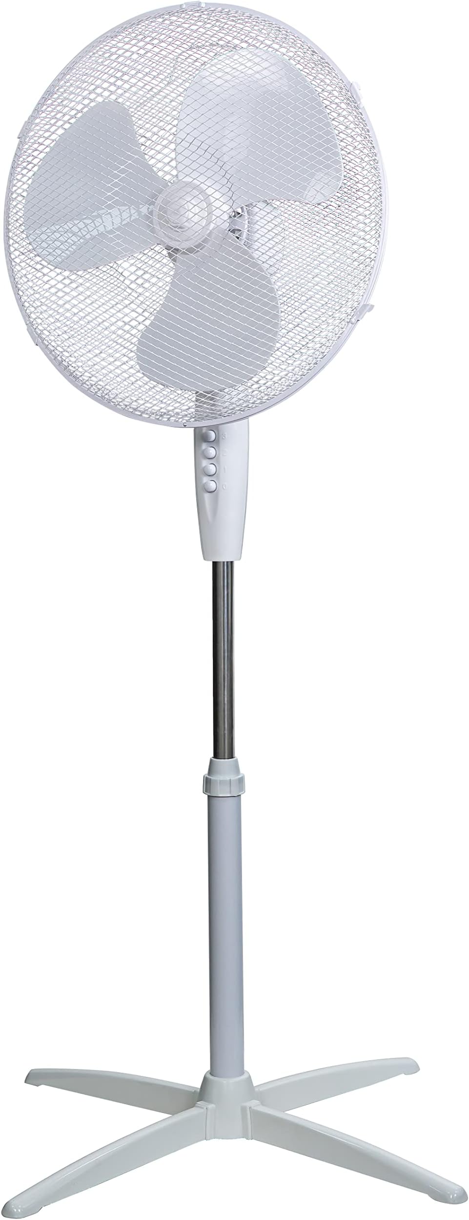 Russell Hobbs 16 Inch Pedestal Fan White 3 Speed Adjustable Height RHPPF1621