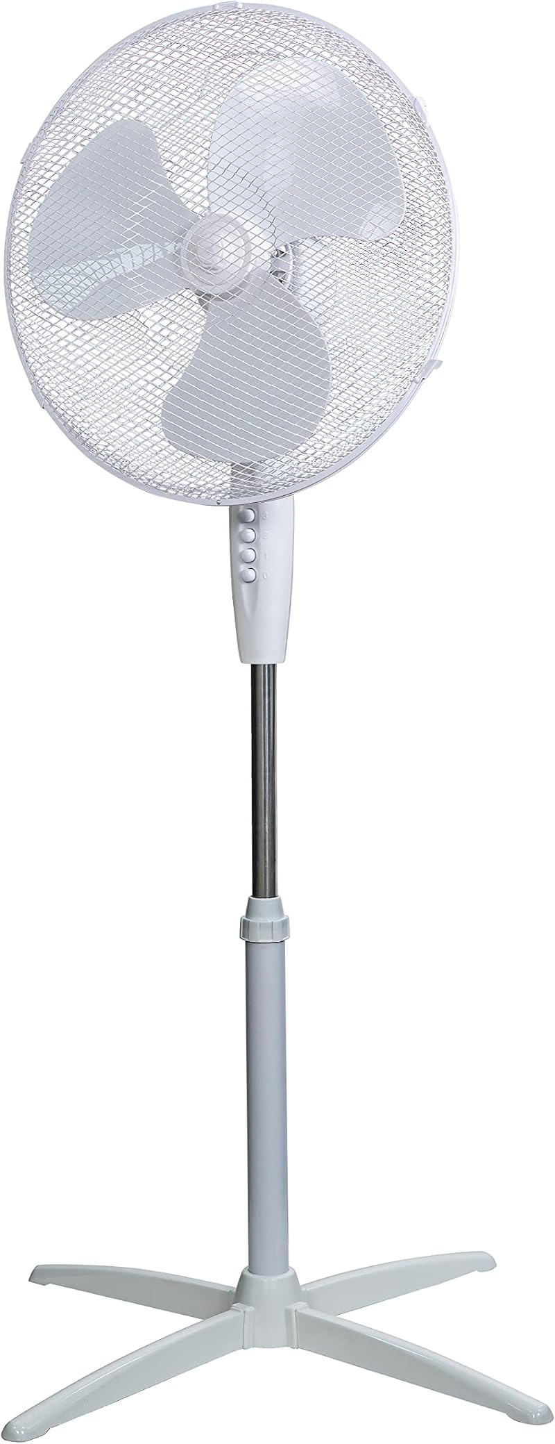 Russell Hobbs 16 Inch Pedestal Fan White 3 Speed Adjustable Height RHPPF1621