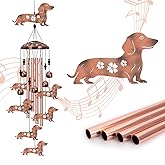Marwey Dachshund Dog Wind Chimes for Outside, Dachshund Gifts for Women, Memorial Dog Wind Chime, Large Dachshund Decor for Dog Lovers, 40" Outdoor Garden Decor for Lawn, Porch, Patio, Yard