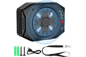 DITIMLCI Anti Barking Device for Dogs, Dog Bark Deterrent Devices with 3 Modes, Ultrasonic Dog Bark Control Devices 50Ft Range Outdoor & Indoor, Waterproof Dogs Barking Silencer Safe for Human & Dogs (Black)