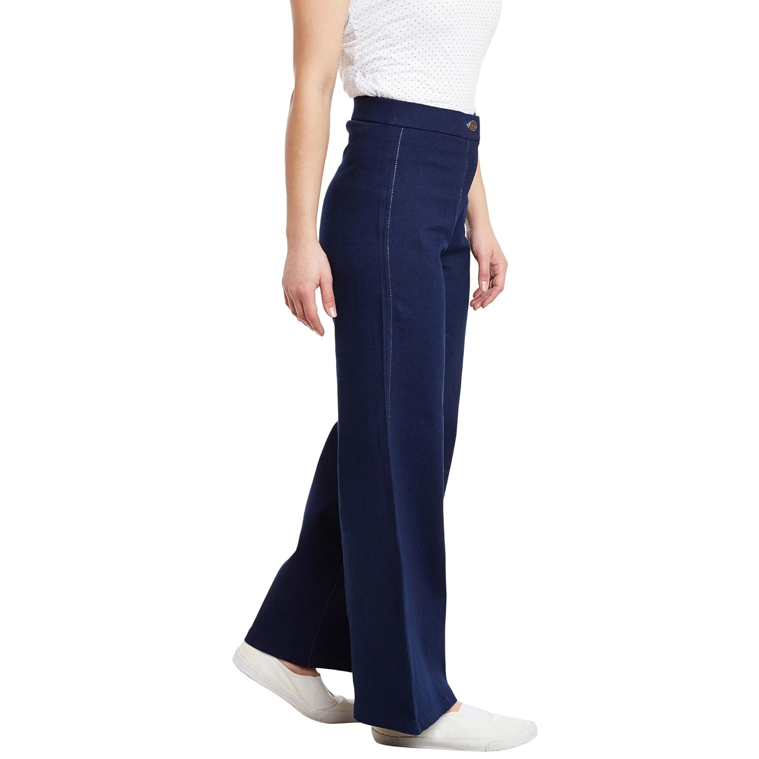 rider republic women denim palazzo pants(blue_28)