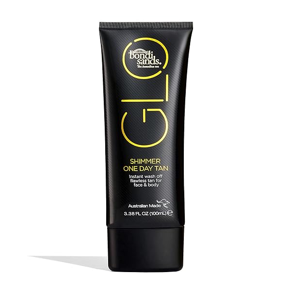 BONDI SANDS GLO SHIMMER ONE DAY TAN | LUMINOUS BRONZE GLOW FOR FACE & BODY | INSTANT ILLUMINATOR CREAM | TRANSFER & WATER RESISTANT | 100 ML/3.38 OZ