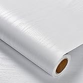 Heroad Peel and Stick Wallpaper Wood Contact Paper Wood Wallpaper White Wood Grain Contact Paper Thicken Textured for Cabinets and Drawers Countertops Waterproof Self Adhesive Vinyl 17.5" x 78.7"