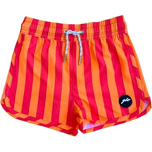Boys Swim Trunks & Toddler Swimsuit - Neon High Visibility Board Shorts, Quick Dry Kids Surf Swimwear, 12 Months-12 Years