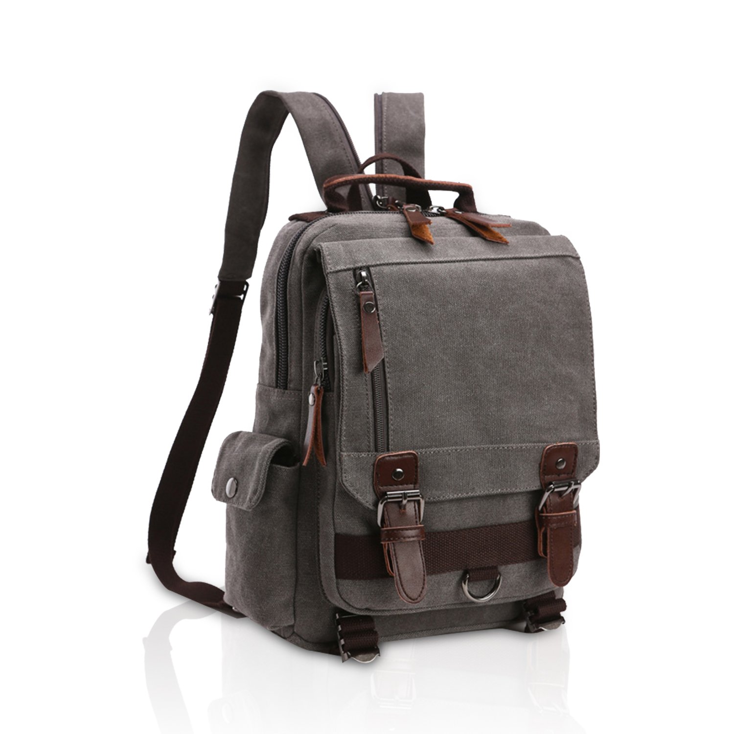 FANDARE Retro Sling Bag Canvas Crossbody Shoulder Backpack Men Chest Bag Women Casual Daypacks Rucksack for Student Travel Commuter Outdoor Cycling Hiking Indoor Activities Retro School Bag