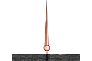 Good Directions 707 Gawain Finial with Roof Mount, 28", Polished Copper