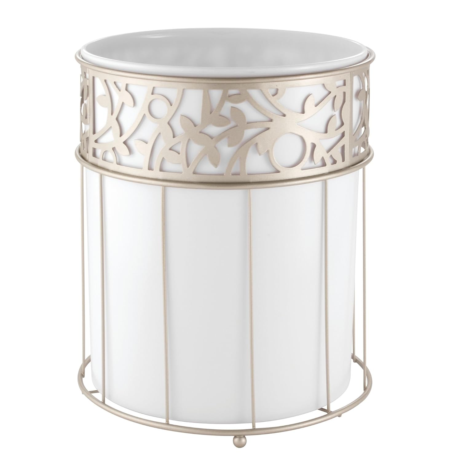 mDesign Small Bathroom Bin High Quality Stainless Steel Bin for Office Refuse & Household