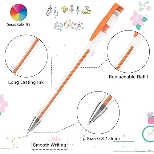 320 Pack Gel Pens Set, Smart Color Art 160 Colors Gel Pen with 160 Refills  for Adult Coloring Books Drawing Pa