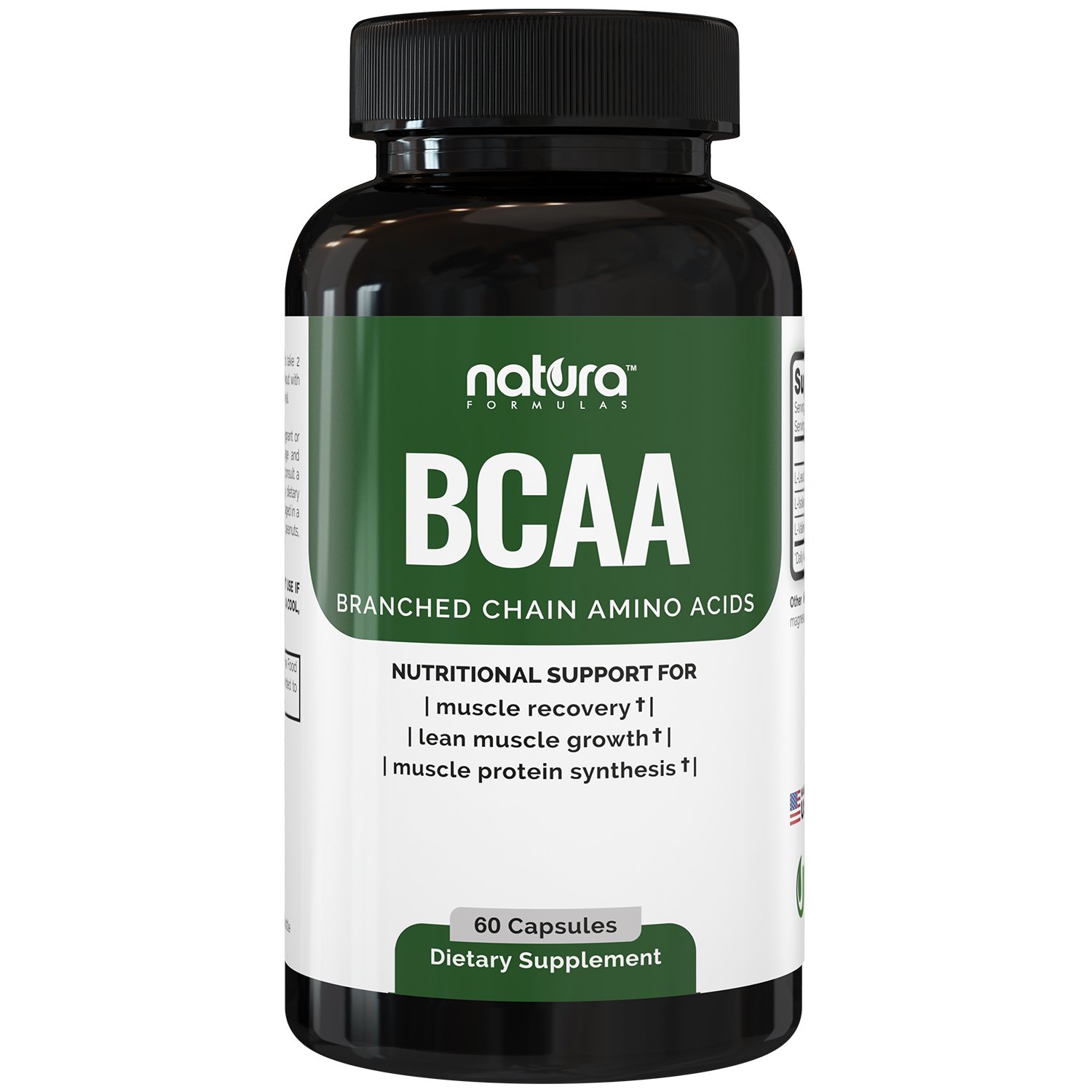Natura BCAA Capsules All Natural BCAAs for Recovery and Muscle Growth