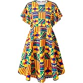 PROMOTED TO BIG SISTER Womens African Dresses Ankara Tunic Swing Dress