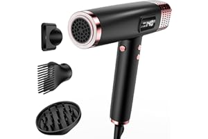 MESCOMB High Speed Ionic Hair Dryer with Diffuser - 1875W Dual Voltage Blow Dryer for Fast Drying and No Heat Damage, Low Noi