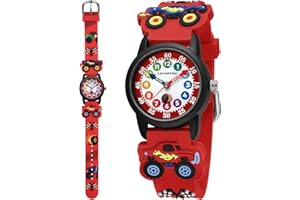 VTAIGE Kids Watch, Cute 3D Cartoon Toddler Watches, Waterproof Analog Learning-to-Tell-Time Watch with Soft Silicone Band – Fun Educational Gift for Boys & Girls Ages 3-8